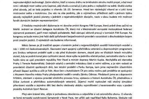 Slovo prezidenta AČR
