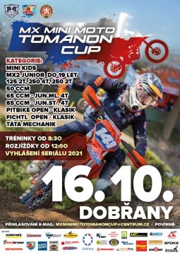 Dobřany (16. 10. 2021) ....... MX MINI MOTO TOMANON CUP ....... ZÁVODY (2021) (sumavskyamatercup.cz)